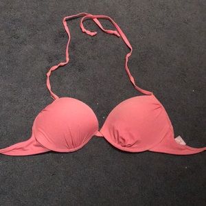 Pink push up bikini top